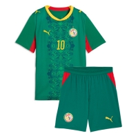 Camiseta Senegal Sadio Mane #10 Segunda Equipación Replica Mundial 2026 para niños mangas cortas (+ Pantalones cortos)